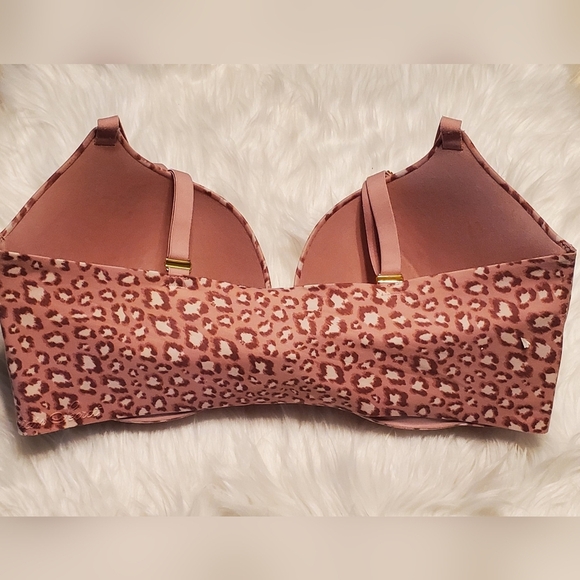 Victoria Secret Incredible Perfect Shape Underwire Tan Leopard Print Bra 36DDD - Picture 3 of 7